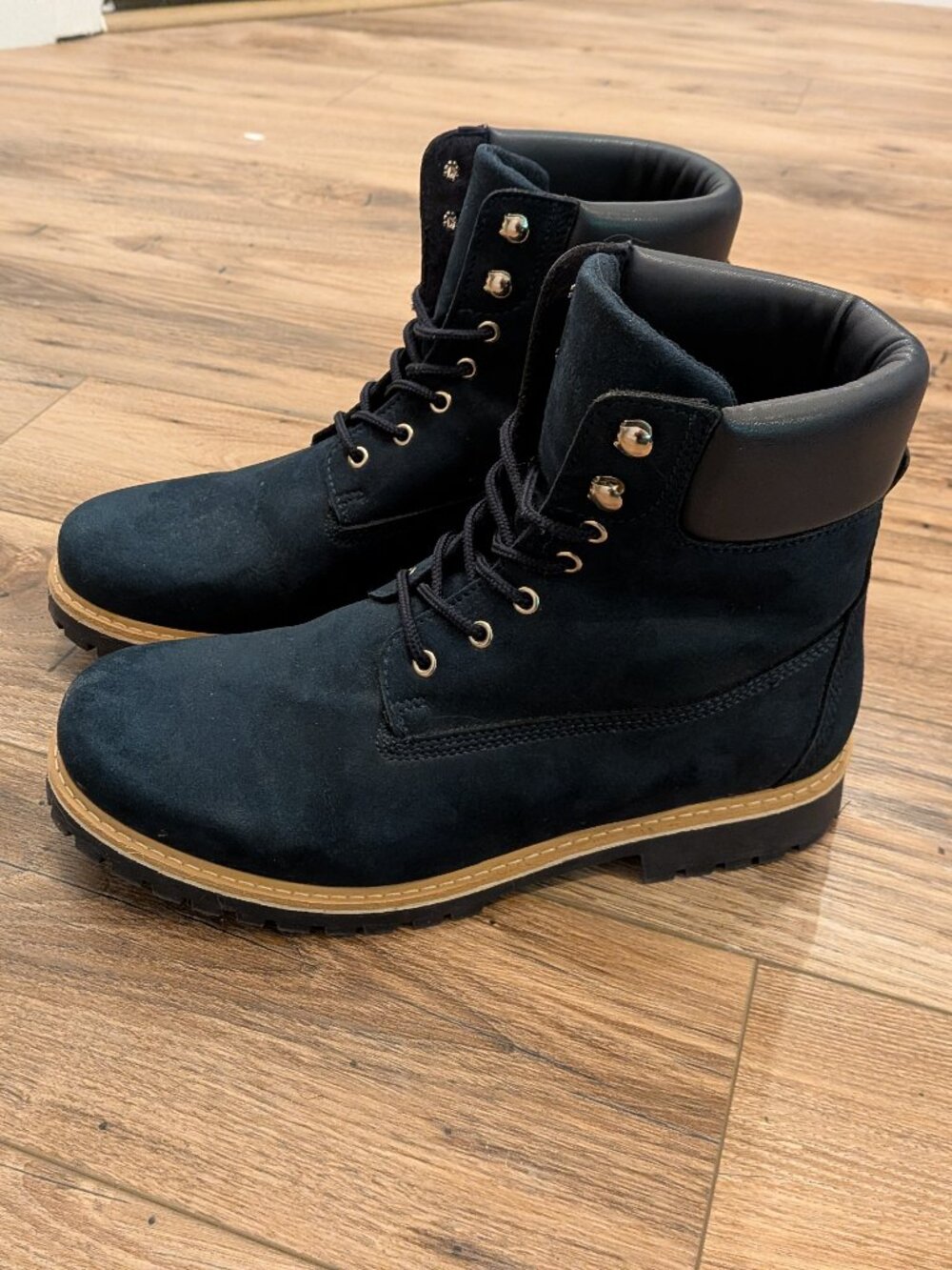 Will's Vegan Dock Boots in Blue Suede